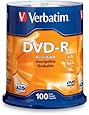 Verbatim 4.7 GB up to 16x Branded Recordable Disc DVD-R 100-Disc FFP 97460