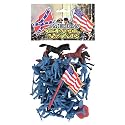 Civil War Soldier 30 Piece Set: Union Blue Plastic 54mm Army Men with Horses 1:32 Scale