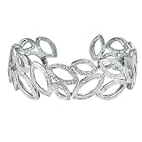 Sterling Silver Diamond Cuff Bracelet (0.10 cttw, I-J Color, I2-I3 Clarity)