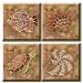 ~~ MEDITERRANEAN~~ Nautical FISH turtle sea SHELL OCEAN SEASHELL CERAMIC TILE APPLIQU...