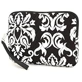 Belvah Quilted Damask iPad Case (Black)