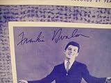 Avalon, Frankie Sheet Music Signed Autograph Swingin On A Rainbow