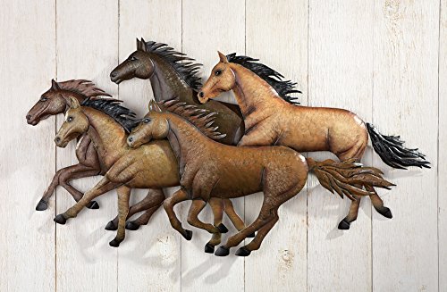 Rustic Southwestern Running Horses Wall Art