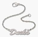 Anaheim Ducks "Ducks" Sterling Silver Script Bracelet