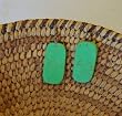 Green Slab Gaspyte Earring