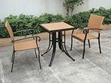 Aluminum and Wicker Bistro Set - Table and 2 Chairs