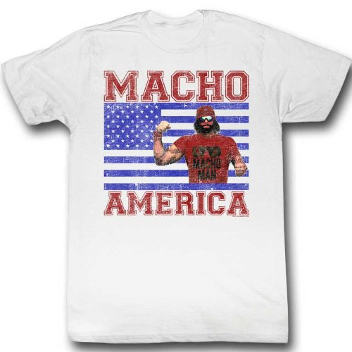 Macho Man Randy Savage Macho America Mens White T-Shirt