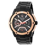 Bulova Men's 98C106 Marine Star Black Dial Bracelet Watch