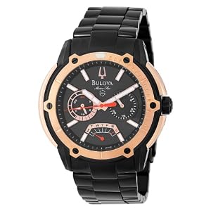 Buy Bulova Mens 98C106 Marine Star Black Dial Bracelet Watch by Bulova Men's 98E102 Marine Star Diamond Case Bracelet Mother of Pear Dial Watch