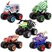 Disney / Pixar Cars Exclusive Monster Truck Mater Plastic Figurine Set Tormentor, Frightening McMean, IScreamer, Paddy O Concrete Rastacarian