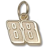 Dale Earnhardt Jr #88 SMALL 3/8 Gold Plated Pendant