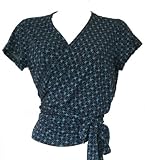 Fragile Maternity Wrap Top Blue