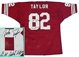 John Taylor San Francisco 49ers Autographed Throwback Red Jersey with GW Catch SB 23 Inscription