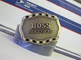 HUGO BOSS MEN's BELT BUCKLE WITH LEATHER BELT/STRAP By BOSS