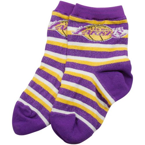Los Angeles Lakers Infant Purple-Gold Sport Stripe Socks