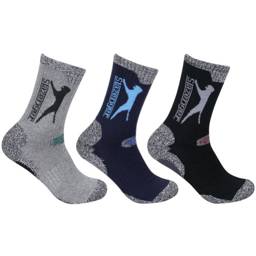 Slazenger Men's 3 Pack Sport Hiking Outdoor Comfort Fashion Socks
