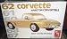 #6553 AMT 62 Corvette Hardtop/Convertible 1/25 Scale Plastic model kit,needs assembly