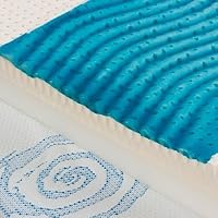 Invigo Fresh Sports Gel/Latex 3-Inch Mattress Topper with Exclusive Invigo Fresh Benefits, Queen, White