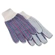 Leather Palm Gloves with Knit Wrist, Large,12pcs