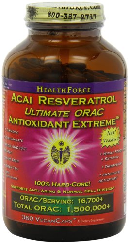 Healthforce Acai Resveratrol Ultimate Orac Antioxidant Extreme, 360 Vegancaps