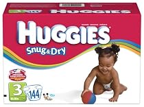 Huggies Baby-Shaped Fit Diapers, Size 3 (16-28 Lbs), Disney, Pack of 144 Diapers