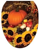 Toilet Tattoos TT-1112-O Bountiful Harvest Decorative Applique For Toilet Lid, Elongated