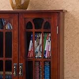 Window Pane Media Cabinet Cherry
