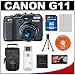 Canon PowerShot G11 Compact Digital Camera + 16GB SD Card + Spare NB-7L Battery + Case + Accessory Kit