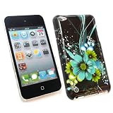 APPLE IPOD TOUCH 4 (4TH GENERATION) GREEN BOUQUET SUPER SLIM CLIP ON PROTECTION CASE/COVER/SKIN BY KIT ME OUT UK