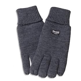 Ear Mitts Heather Grey Knit Great Gloves! w/ Thinsulate Insulation