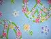 Morgan Kids Flower Power Blue Twin Sheet Set Floral Peace Sign Sheets