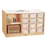 Jonti-Craft Mobile Storage Island w/out Trays