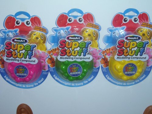 Childrens Toyshop  Toys : Rose Art Super Stuff Modeling Compound (Sold As a Set of 3)