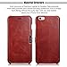 iPhone 6s/6 Case, Benuo [Vintage Series] [Genuine Leather] Folio Flip Corrected Grain Leather Case [Ultra Slim] with Magnetic Closure for iPhone 6/iPhone 6s 4.7 inch (Retro Red)