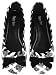 Daisy Jane Womens Swanky Black Pattern Ballet Flat Shoes with Velvet Bow