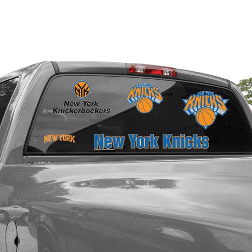 NBA New York Knicks 11'' x 17'' Ultra Decal Window Clings Sheet