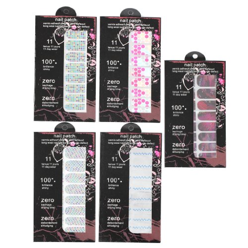 AMAZING SALE!!! ONLY $2.49 PER PACK!!! Best Sellers Nail Wrap Bundle (E1) of 5 Nail Wraps / Nail Foils / Nail Stickers for Hands By Cheeky.