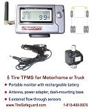6 Tire RV Flow-Through Sensor Tire Pressure Monitoring System (TPMS)