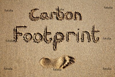'Carbon Footprint Written In Sand On A Beach.' Wall Decal - 72