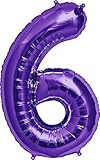 34" Purple Number Six Balloons