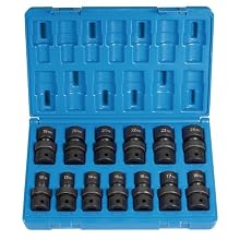 Grey Pneumatic Corp 1313UM 1/2'' Drive Standard Length Metric Universal Set - 13 Piece