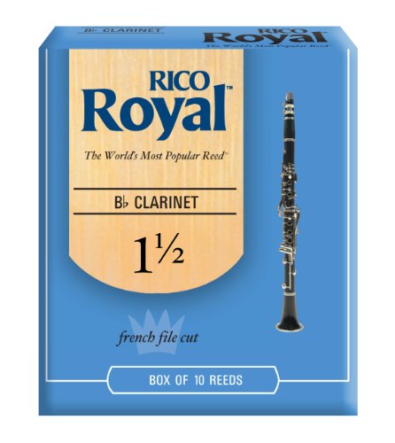 Rico Royal Bb Clarinet Reeds, Strength 1.5, 10-pack