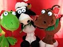 3 Pc. 13" Gitzy Christmas Animals Light-up Musical Plus