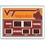 Virginia Tech Hokies NCAA Scoreboard Clock & Thermometer (8.25"x12.25")