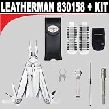 Leatherman (830158) Surge w/Leather Sheath + Letherman (934850) Quick-release Lanyard Ring & Removable Pocket Clip + Leatherman (931004) Diamond Coated Sharpening System + Leatherman (934870) 42 Bit Assortment w/Nylon Sheath + Leatherman (931009) Bit Driver Extension