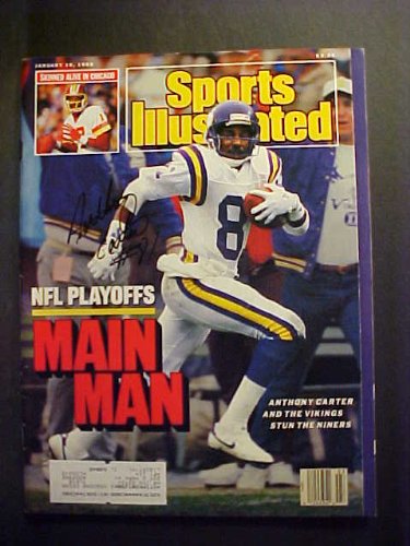 Anthony Carter Minnesota Vikings Autographed January 18, 1988 Sports Illustrated Magazine