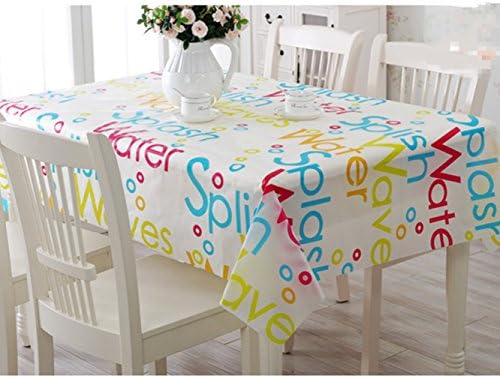 Rectangle Floral PVC Water Heat and Oil Resistant Tablecloth Soft Plastic Table Cover,51.18X55.11 inch (2, A)