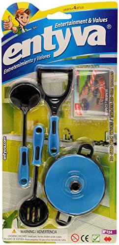 Cooking Kitchen Chef Set Toy - Pretend & Play Cooking Set (Styles & Colors Assorted) - Entyva