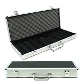 400 PC Poker Chip case - Felt Wood interior - Solid