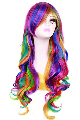 Nouqi® Women's Fashion Rainbow Synthetic Hair Cosplay Wig